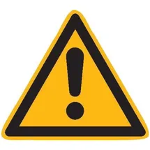 WOLK Warnschild Gefahrstelle 25 mm Gelb