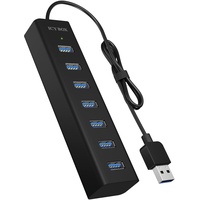 RaidSonic Icy Box IB-HUB1700-U3 USB-Hub, 7x USB-A 3.0, USB-A 3.0 [Stecker] (60819)