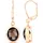 vira jewels Ohrhänger Vira Jewels rot vergoldet Rauchquarz 925 Silber one-size