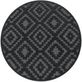 Paco Home Teppich »Livorno 672«, rund, Uni-Farben, Scandi, Rauten Muster, Hoch-Tief Effekt, Outdoor geeignet, grau