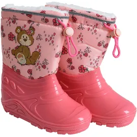 Estexo Kinder Stiefel Regenstiefel Thermostiefel Unisex Pink Bär 30