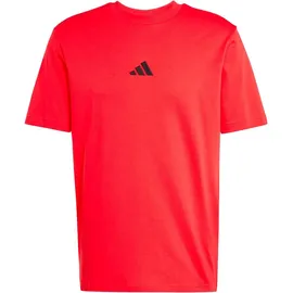 adidas Essentials Small Logo Single Jersey Shirt Pure Ruby/Black XL
