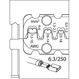 Gedore 8140-11 Modul-Einsatz für Flachsteckhülsen 6,3