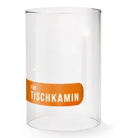 flammtal - Ersatzglas für Bioethanol Tischkamin - Feuerfester Glaszylinder [Ø 14 cm/Höhe 22cm] - Kompatibel mit flammtal, Edelfeld & weiteren Ethanol Tischkaminen - Hitzeresistentes Borosilikatglas