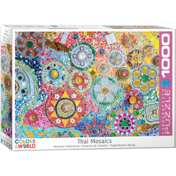 empireposter Puzzle Thailändisches Keramik Mosaik - 1000 Teile Puzzle im Format 68x48 cm, Puzzleteile