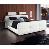 Jockenhöfer Places of Style Boxspringbett Gina, inkl. Topper und LED-Beleuchtung, weiß