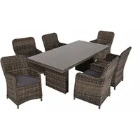 Garden Pleasure Bordeaux Set 7-tlg. Braun