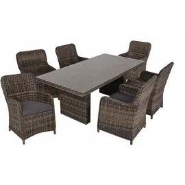 Garden Pleasure Bordeaux Set 7-tlg. Braun