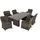 Garden Pleasure Bordeaux Set 7-tlg. Braun