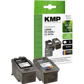 KMP C136V Vorteilspack kompatibel m. Canon PG-560XL CL-561XL 2er-Pack refilled remanufactured / Refill