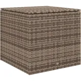 Outsunny Polyrattan Auflagenbox, Kissenbox mit Deckel, Hubautomatik, Wetterfest Aufbewahrungsbox für Garten, Balkon, 75 x 75 x 70 cm, Sand