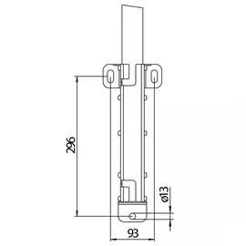 Hailo Professional Hailo Einholm- Einstiegshilfe versenkbar 50x50mm Edelstahl 1.4571/ASTM316ti