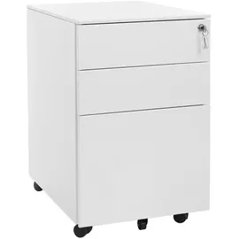 Möbel Kraft Rollcontainer 39 x 39 x 60 cm Weiß