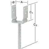 Vormann Schwere Stützenschuhe feuerverzinkt 121 x 60 x 125/325 mm