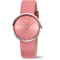 Boccia Damen Armbanduhr 3309-13 Trend Lederband lachsrosa