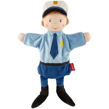 Sigikid 43348 Handspielpuppe, blau/Polizist, OneSize