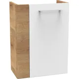Fackelmann Waschbeckenunterschrank 44 x 60 x 24,3 cm Weiß Hochglanz