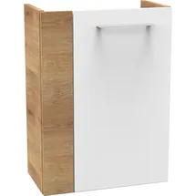 Fackelmann Waschbeckenunterschrank 44 x 60 x 24,3 cm Weiß Hochglanz