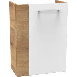Fackelmann Waschbeckenunterschrank 44 x 60 x 24,3 cm Weiß Hochglanz