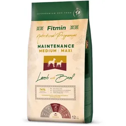 FITMIN Dog Nutritional Programme Medium Maxi Maintenance Lamb&Beef 12 kg