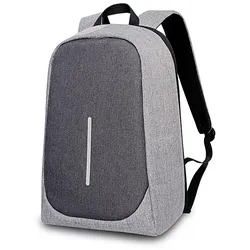 Notebook Rucksack Tasche Unisex grau für Laptops bis 14