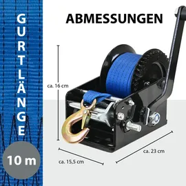 Trutzholm Gurtwinde Polyester 10 m schwarz