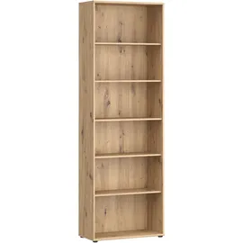 Forte Regalelement FORTE "Trevone", braun (artisan eiche), B:73,7cm H:223,1cm T:34,8cm, Holzwerkstoff, Regale, B/H/T 73,7/223,1/34,8 Türen optional bestellbar