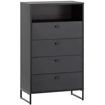 Lomadox JULBACH-80 Highboard 60,2 x 103,9 x 33,05 cm Schwarz
