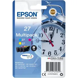 3x Original Epson 27 Tinten Patronen SET WF3620 WF3640 WF7110 WF7610