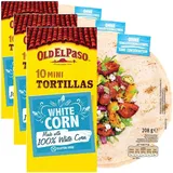 Old El Paso Street Market Tortillas - Mexikanische Wraps aus weißem Mais - Glutenfrei - 1 x 208 g (Packung mit 3)