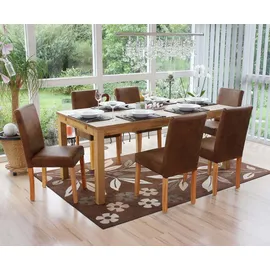 MCW Esszimmerstuhl Littau Textil braun 6er Set