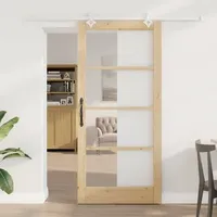 vidaXL Schiebetür rechts 93 x 202 cm Braun