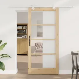 vidaXL Schiebetür rechts 93 x 202 cm Braun
