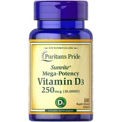 Vitamin D3 250 mcg (10.000 IE) 100 schnell freisetzende Weichgelkapseln
