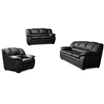 Cotta Couch 3-2-1 Garnitur 2-Sitzer + 2,5-Sitzer Schwarz