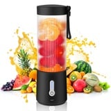 Rainpal Tragbarer Smoothie Mixer, 450mL USB Wiederaufladbarer Standmixer mit 6 Klingen, BPA-freier Blender für Shakes und Smoothies, Frischer Frucht Smoothie Maker für Zuhause, Sport und Outdoor