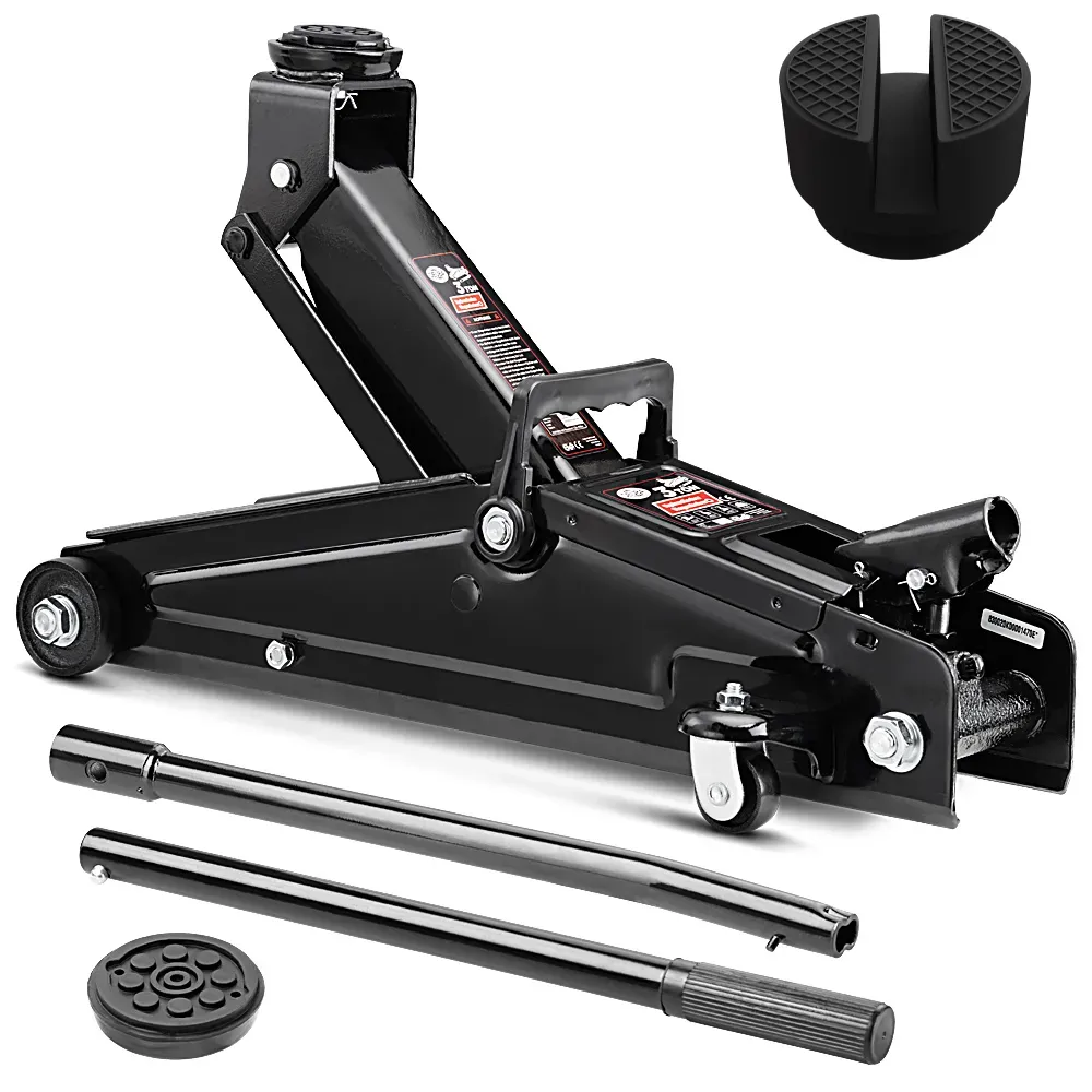 Hydraulic 3 Ton Car Jack with Rubber Pad Steel Strengthening
