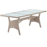 CASARIA Gartentisch 190 x 90 x 74 cm Beige