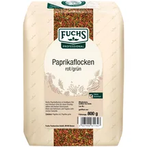FUCHS Professional - Paprikaflocken rot/grün | bunte Mischung aus roten und grünen Paprikaflocken | Zum Verfeinern und Toppen von Gerichten | 800 g im großen Beutel