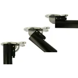MS Beschläge Abklappbares Tischbein 870mm Schwarz d: 50mm Möbelfuß Tischfuß aus Metall