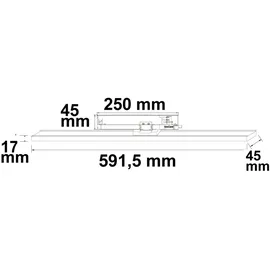 ISOLED 3-PH Linearleuchte prismatisch, 60cm, 32W, weiß, 300035004000K, CRI90, dimmbar