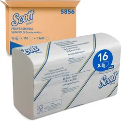 Scott® Kimberly Clark Handtuchpapier SCOTT Slimfold 1-lag. (1 Karton = 1760 Blatt)