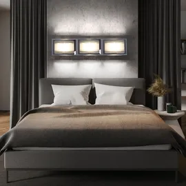 ESTO LED Wandleuchte Wandsport Chrom ALU Glas Flurleuchte Wohnzimmerlampe 3x 5W