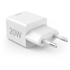 Hama Schnellladegerät, 1x USB-C 1x USB-A QC, 20 W, Weiß