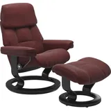 Stressless Stressless® Relaxsessel »Ruby«, mit Classic Base, Größe S, Gestell Eiche, Wenge, Braun & Schwarz, rot