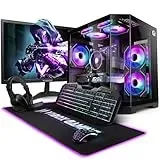Vibox Gaming PC Set Komplett • Monitor 24 Zoll • AMD Ryzen 5 5500 4,2GHz • RTX 3050 16GB • 32GB RAM • 1TB NVMe SSD • Windows 11 • WLAN • Schwarz