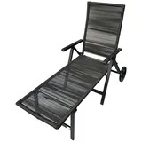 belavi® Rollliege Sonnenliege 197 x 76 x 41 cm Grau