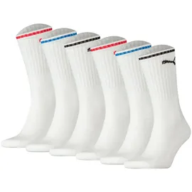 Puma Sport Crew Tennissocken 6er Pack Weiß 43-46