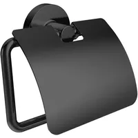 EMCO round Papierhalter, mit Deckel, schwarz, 430013301