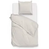 ZO HOME Bettwäsche Satinado, Mako-Satin, 1 teilig, Bettwäsche aus 100% Baumwolle, hochwertige Mako-Satin beige
